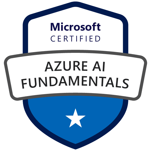 Certificación de nivel inicial en herramientas IA de Microsoft Azure. Microsoft Certified: Azure AI Fundamentals.